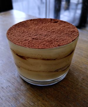 Tiramisu at Aujourd'hui Demain Cafe in Paris