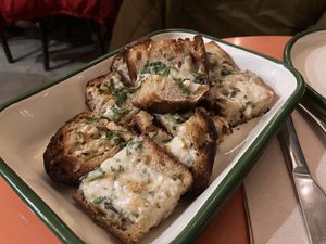 Garlic Bread  at Aujourd'hui Demain Cafe in Paris
