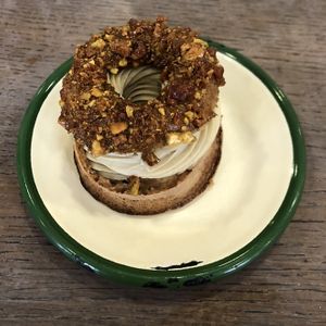 Paris-Brest à la pistache   at Aujourd'hui Demain Cafe in Paris