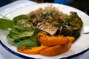 Tofu Bowl at Aujourd'hui Demain Cafe in Paris