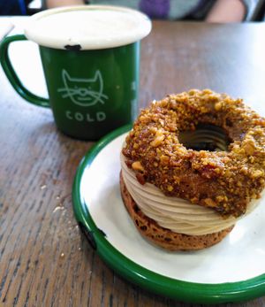 Paris Brest at Aujourd'hui Demain Cafe in Paris