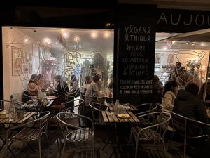   at Aujourd'hui Demain Cafe in Paris