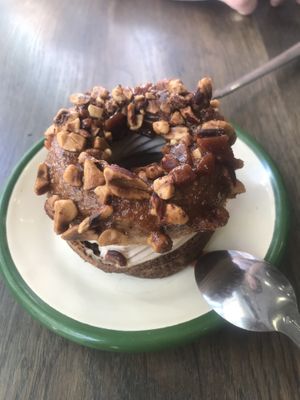Paris Brest 😋😍great for nut lovers!   at Aujourd'hui Demain Cafe in Paris