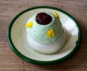 Coco Pandan (brunch dessert) at Aujourd'hui Demain Cafe in Paris