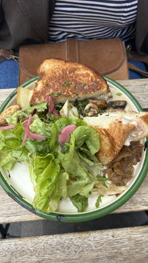 Croque-Monsieur  at Aujourd'hui Demain Cafe in Paris
