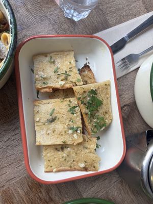 garlic bread  at Aujourd'hui Demain Cafe in Paris