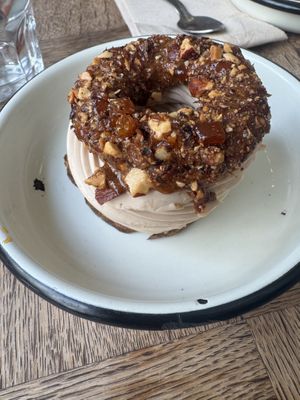 hazelnut desert  at Aujourd'hui Demain Cafe in Paris