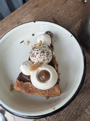 snicker pie  at Aujourd'hui Demain Cafe in Paris