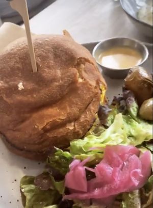   at Aujourd'hui Demain Cafe in Paris