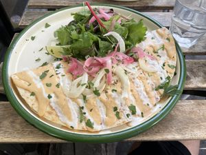 Cesadilla  at Aujourd'hui Demain Cafe in Paris