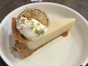 Key lime pie  at Aujourd'hui Demain Cafe in Paris