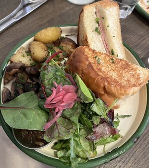 Croque monsieur forever  at Aujourd'hui Demain Cafe in Paris