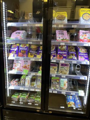 Fake meats  at Aujourd'hui Demain Cafe in Paris