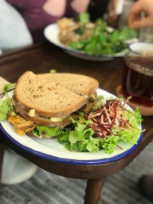Sandwich seitan  at Aujourd'hui Demain Cafe in Paris