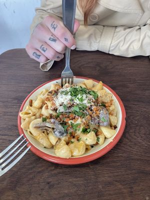 Carbonara Mac  at Aujourd'hui Demain Cafe in Paris