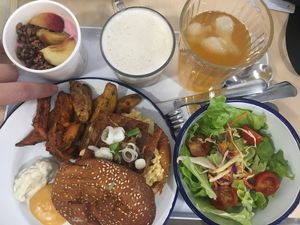 Set menu for brunch at Aujourd'hui Demain Cafe in Paris