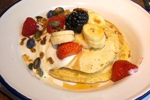 Sweet pancakes at Aujourd'hui Demain Cafe in Paris