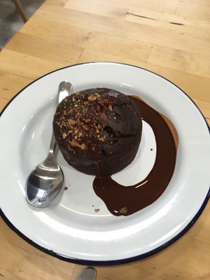 Brownie at Aujourd'hui Demain Cafe in Paris