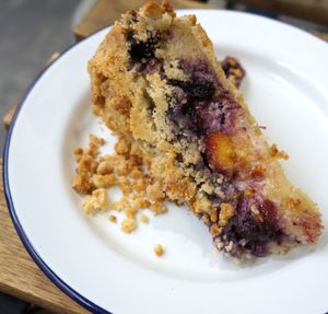 Blueberry Crumble Pie at Aujourd'hui Demain Cafe in Paris