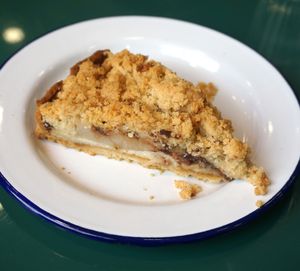 Crumble Pie at Aujourd'hui Demain Cafe in Paris