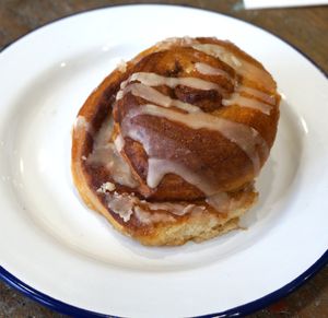 Cinnamon Roll at Aujourd'hui Demain Cafe in Paris