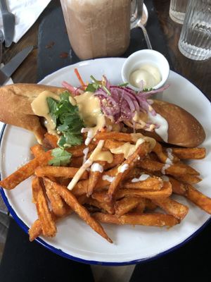 Beyond sausage at Aujourd'hui Demain Cafe in Paris