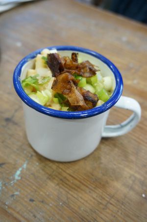 Mac & Cheese at Aujourd'hui Demain Cafe in Paris