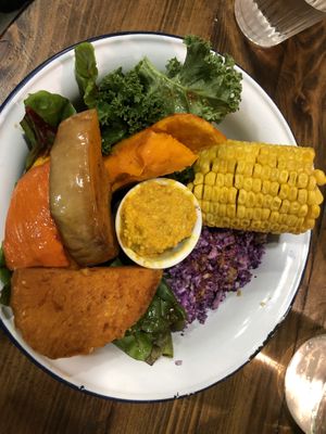 Pumpkin bowl. Tasty but to small.  at Aujourd'hui Demain Cafe in Paris