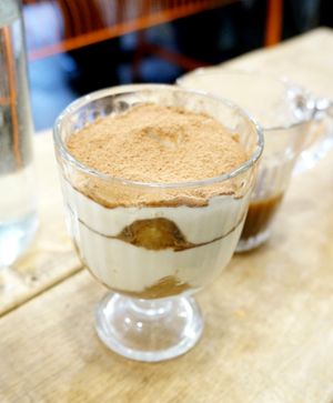 Tiramisu at Aujourd'hui Demain Cafe in Paris