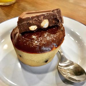 Chocolate muffin at Aujourd'hui Demain Cafe in Paris