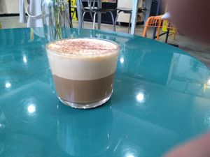 Cappuccino at Aujourd'hui Demain Cafe in Paris