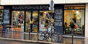 This cafe/shop is wonderful at Aujourd'hui Demain Cafe in Paris