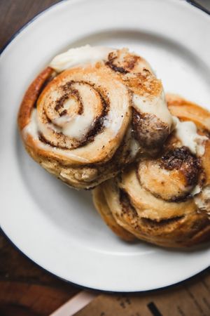 Cinnamon Rolls at Aujourd'hui Demain Cafe in Paris