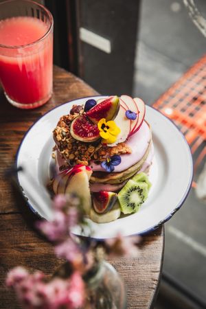 Sweet Pancakes at Aujourd'hui Demain Cafe in Paris