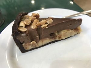 Snickers pie at Aujourd'hui Demain Cafe in Paris