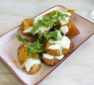 Patatas bravas at Aujourd'hui Demain Cafe in Paris