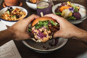 Fried Chicky Burger - September 2020 at Aujourd'hui Demain Cafe in Paris