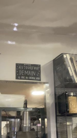  . at Aujourd'hui Demain Cafe in Paris