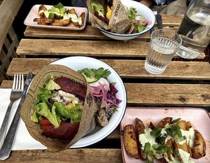 Plats   at Aujourd'hui Demain Cafe in Paris