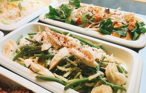 Buffet mit Herbstgereichten at Sattgrün in Dusseldorf