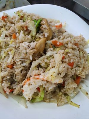 Seafood fried rice ~ Circuit Breaker Period Phase 3 at Su Vegetarian 愫 in East Singapore