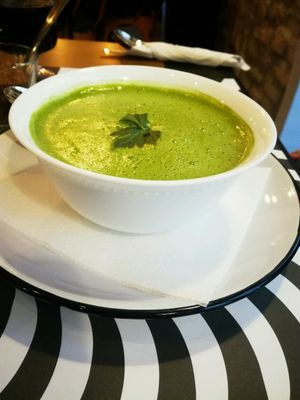Raw Popeye soup at Bananas Veggie & Raw Cuisine in Novi Sad