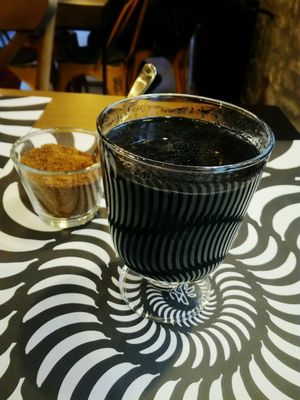 Black lemonade at Bananas Veggie & Raw Cuisine in Novi Sad
