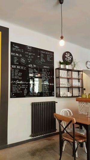 entrance to bar area at Bananas Veggie & Raw Cuisine in Novi Sad