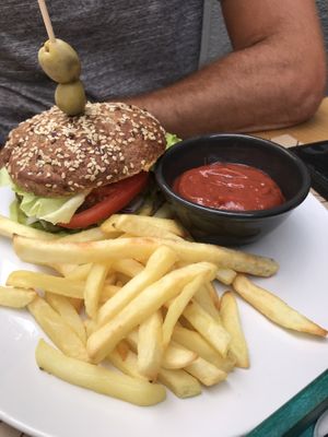 Burger at Bananas Veggie & Raw Cuisine in Novi Sad