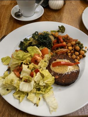 Wonderful veggie burger. Recommend  at True to Life II in Orihuela Costa