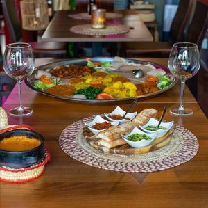 Vegan Plate  at Gezana Eritrean Restaurant in Eindhoven