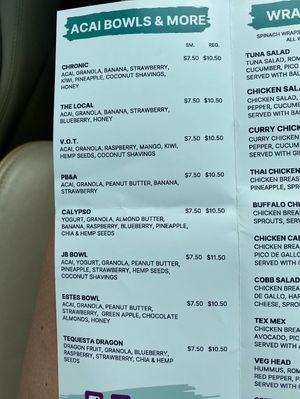 Menu   at 3Natives in Stuart