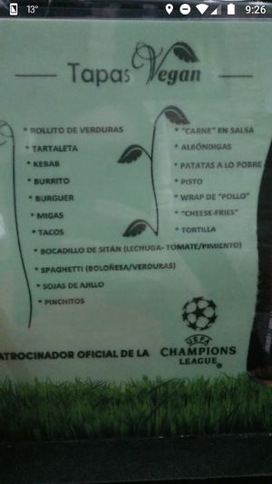 Vegan tapas at Bar D'Kañas in Granada