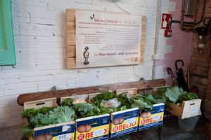 ask for your organic vegetables basket to take home at La Reciclaria in Vic